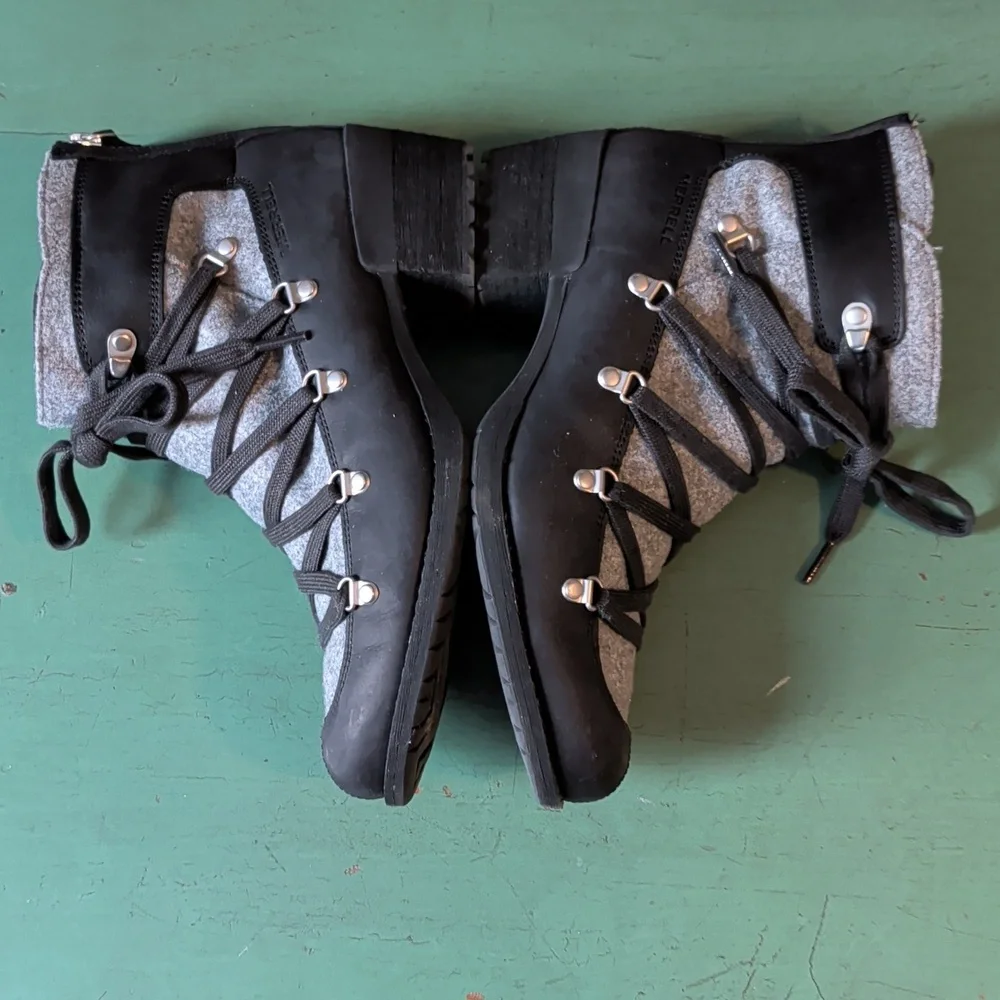 Merrill SHILOH II Warm Boot Winter Fashion Grey Black Leather